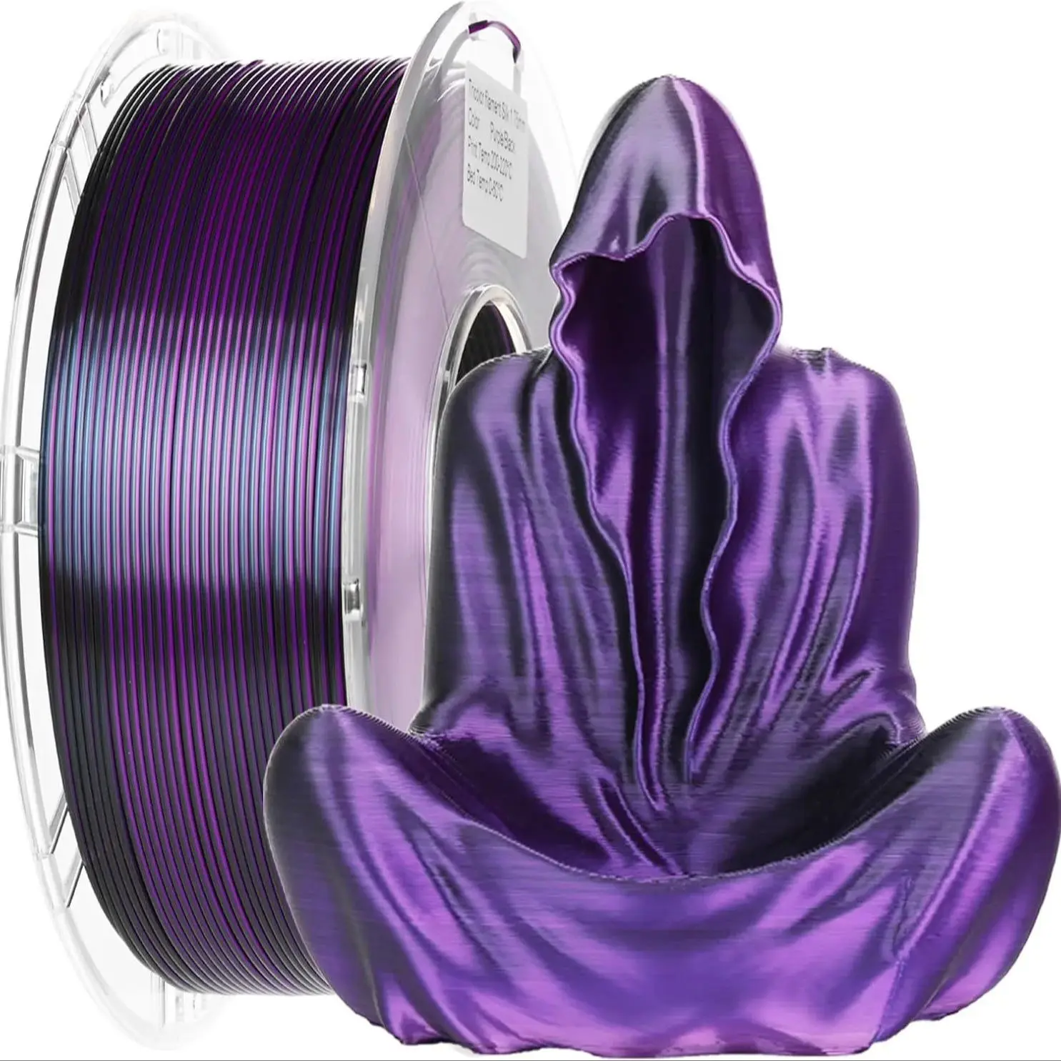 1kg Filament PLA Silk do Drukarek 3D 1.75mm Wielokolorowy Filament Jedwabisty z Gładkim Gradientem Efektu Tekstury, Materiał do Drukarek FDM, Materiały Eksploatacyjne — zdjęcie produktu 7