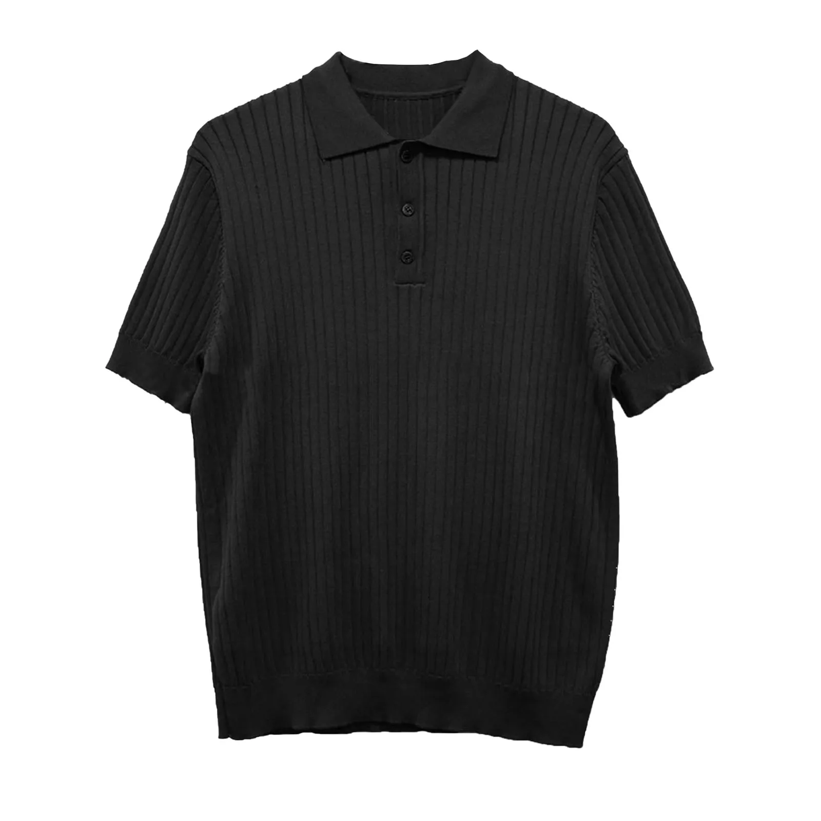 新しい男性韓国スタイルポロシャツ高級レジャーニット Tシャツ 