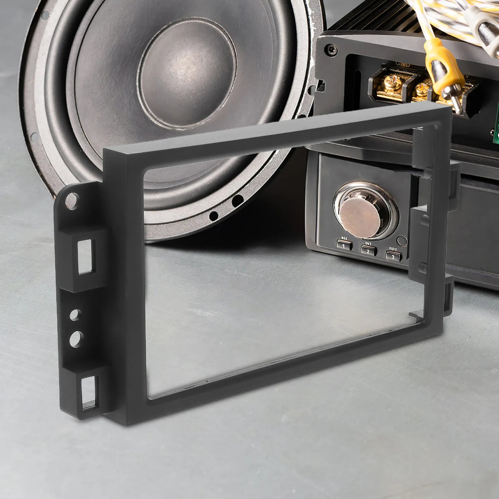1Set Car Stereo Installation Dash Radio Trim Frame Kit Plastic Long-Lasting Heat Resistant Mounting Brackets Compatible