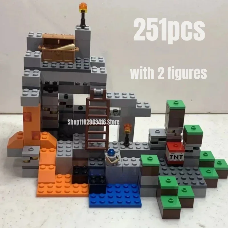 251 Uds. Bloques de construcción de la cueva modelo 251 Uds. Juguetes de ladrillos para regalo de niños