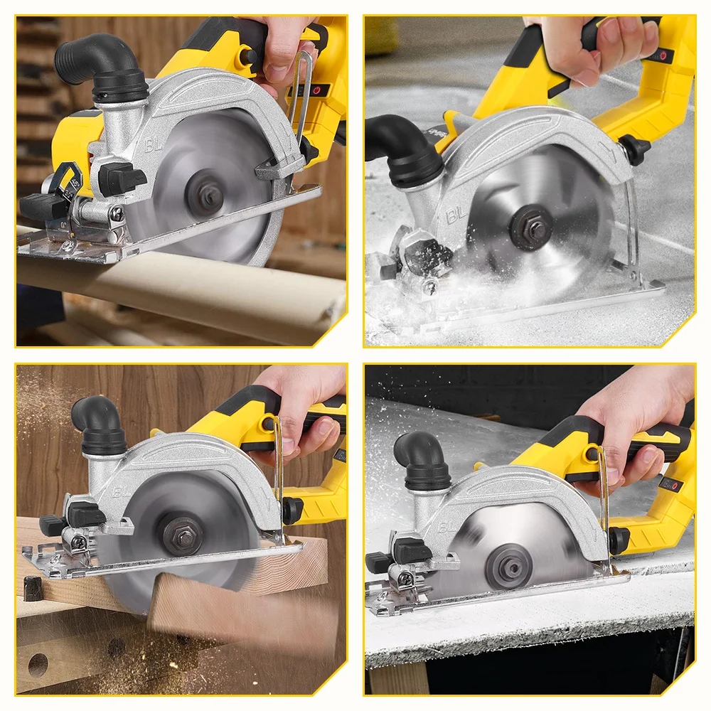 MELLWIN Electric Circular Saw 6 Inch 150mm Brushless Cordless Handheld Circular Saw Woodworking Tool for Makita 18V Battery Pin - Image 6