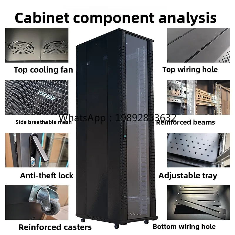 Network cabinet 42u22u vertical server equipment power amplifier switch 2m 19 inches weak current box