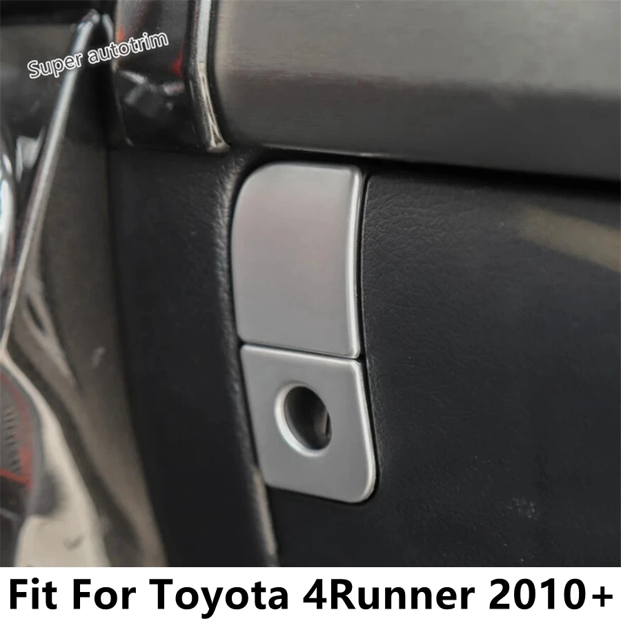 

Car Co-pilot Glove Box Key Hole Button Switch Frame Cover Trim For Toyota 4Runner 2010 - 2019 ABS Matte Accessories Interior