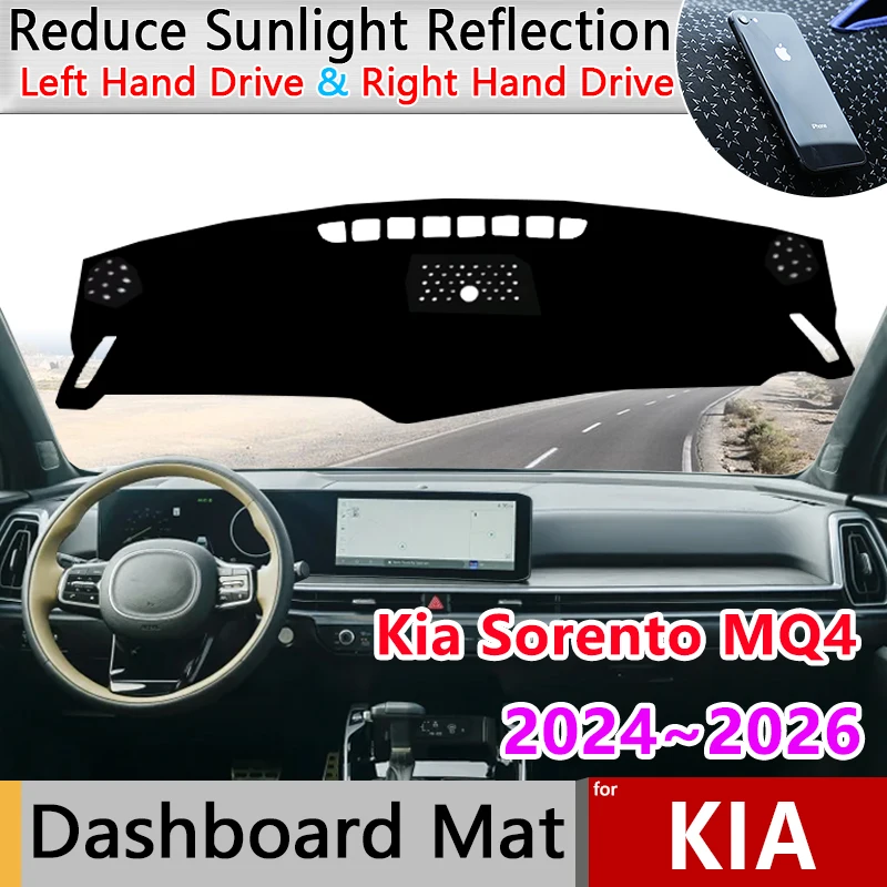 

Car Dashboard Cover Pad for Kia Sorento MQ4 2024 2025 2026 Hybrid Anti-Slip Mat Sunshade Dashmat Carpet Rug Cushion Accessories
