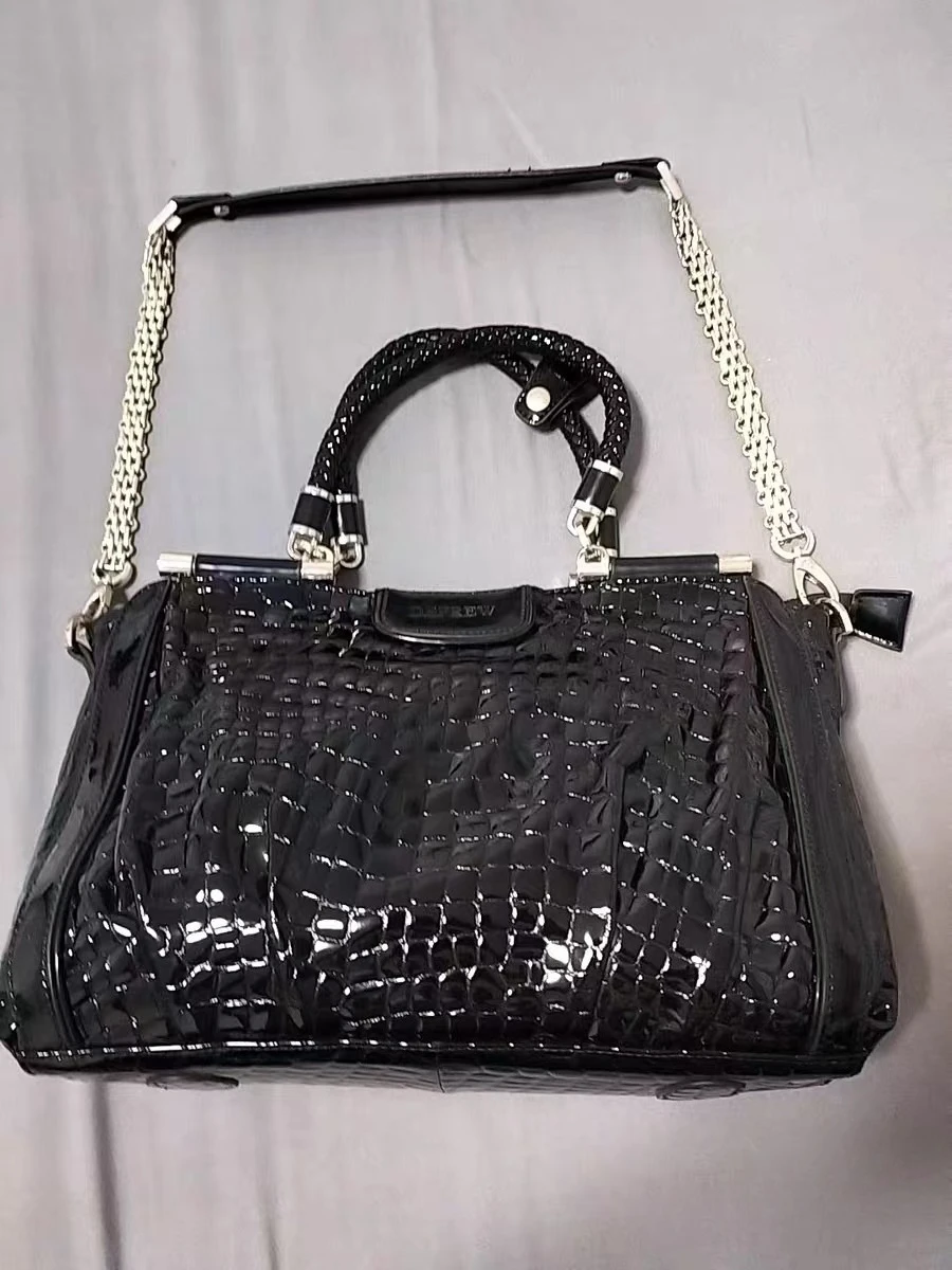 2027 New Fashion Alligator Pattern Women Handbags European Designer Genuine Leather Shoulder Bags Female Luxury Crossbody Bag