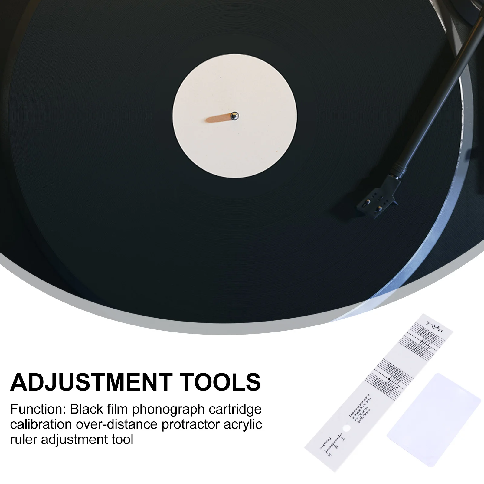 

1Set Vinyl Machine Calibration Tool Practical Acrylic Lightweight Horizontal Measurement Device Record Player Ruler