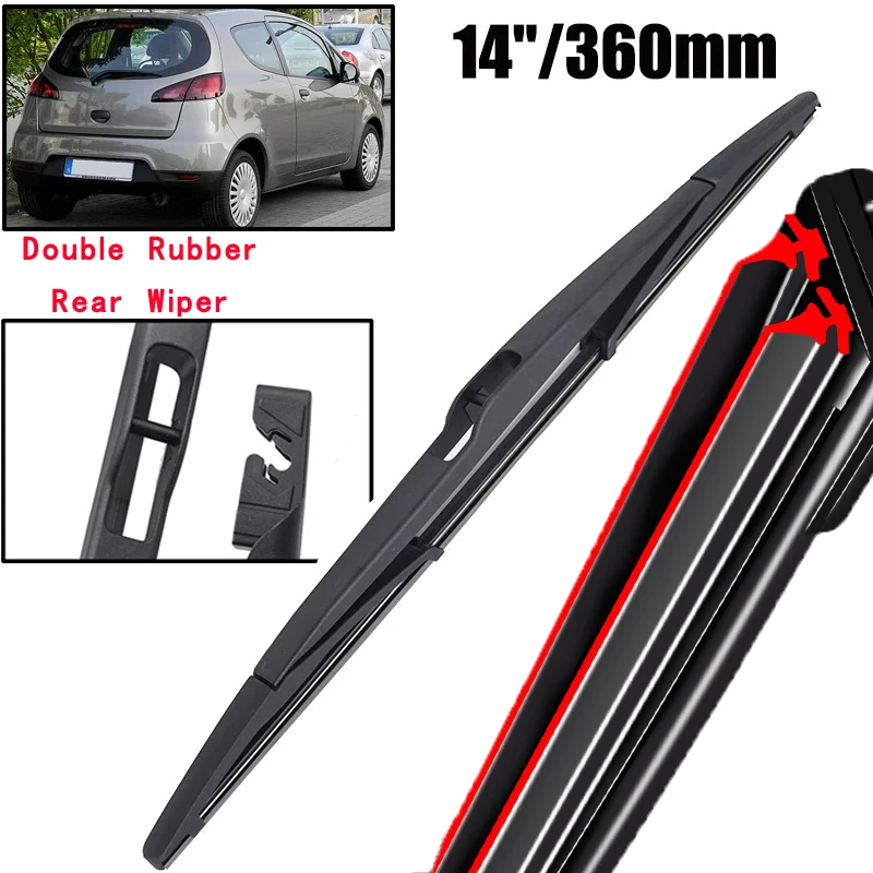 

Car Wiper 14" Rear Wiper Blade For Mitsubishi Colt Hatchback MK6 3 Door 2004 - 2012 Windshield Windscreen Tailgate Window