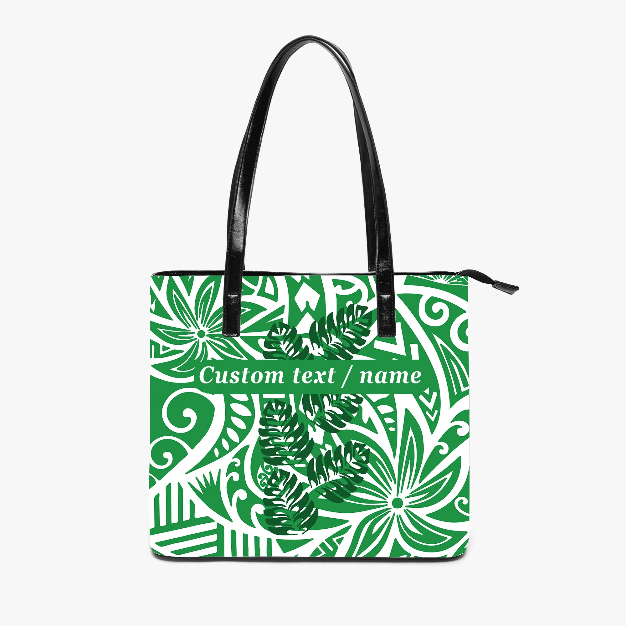 

Polynesian Island Flower Design High-Quality Large-Capacity Women'S Bag Custom Name Personalized Text Pattern Women'S Handbag