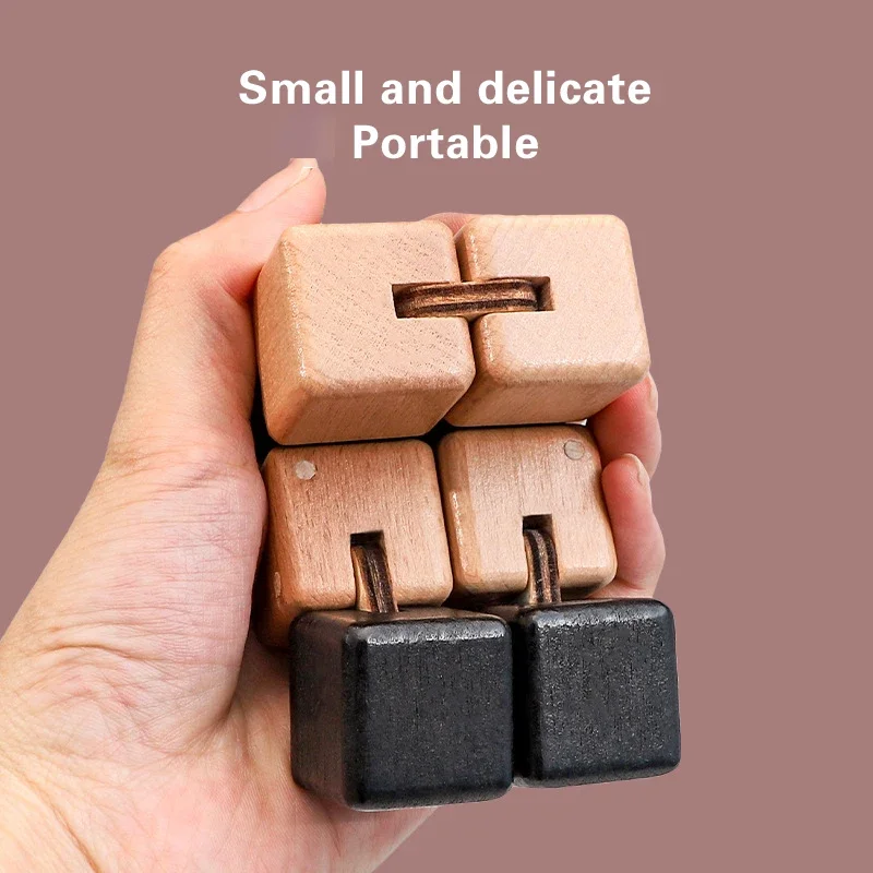 Woodiness Unendlicher Zauberwürfel Anti Stress Zappeln Spielzeug Einfach Spielen Hand Spinner Büro Kubische Stressabbau Spielzeug Für Kind Kinder