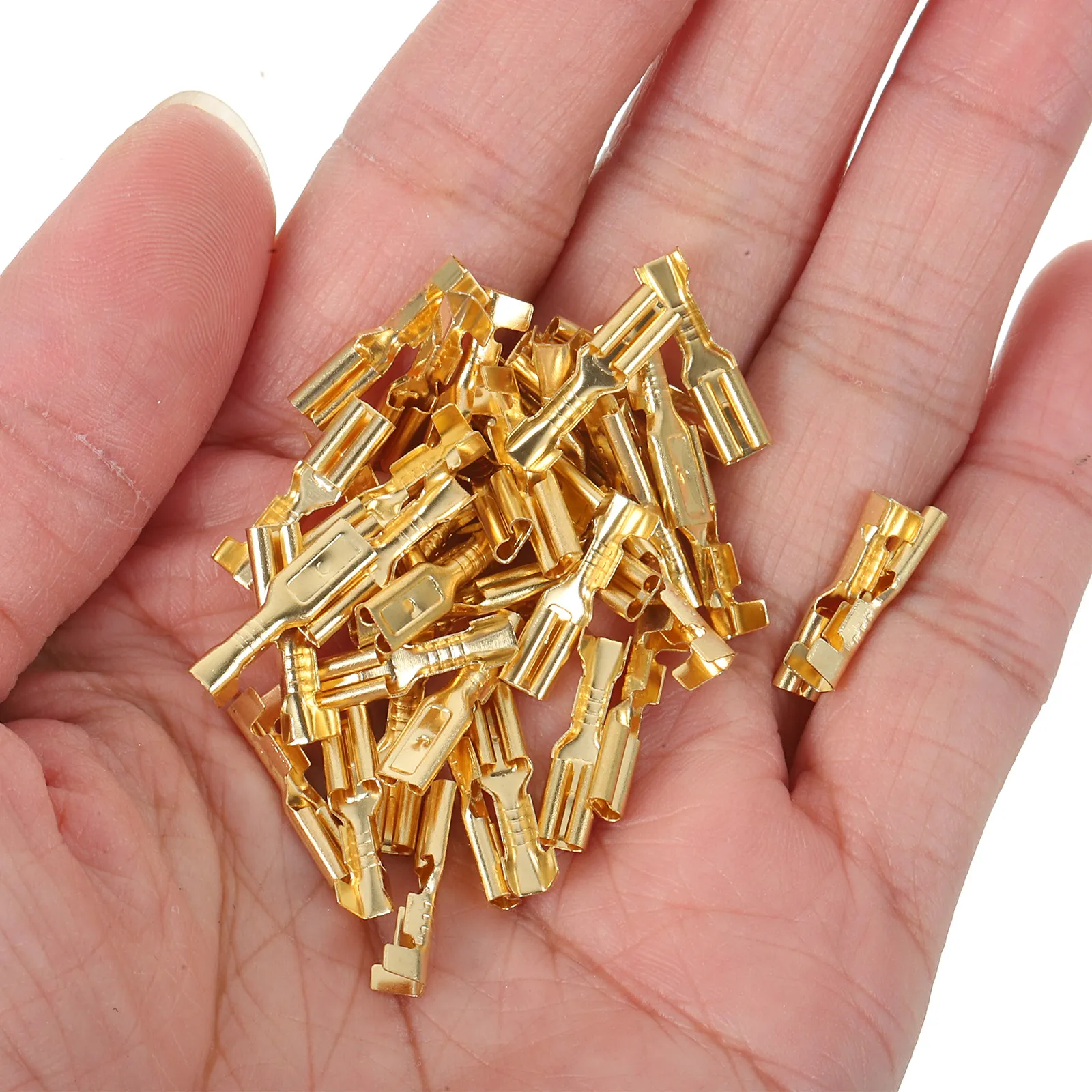 1000Pcs 2.8mm Spade Terminal Connectors Heavy Duty Copper Crimp Wire Terminals Speaker Automotive Circuit DIY Electrical