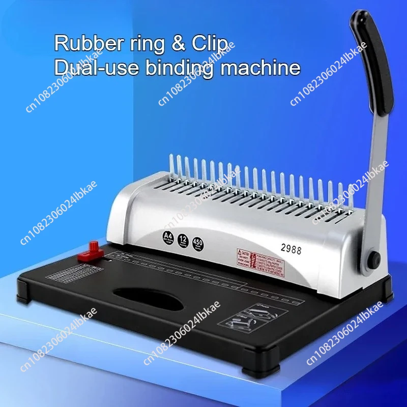 

Portable Punching Machine Manual Rubber Ring Clip Binding Machine Easy To Operate Archive Ledger Binding Machine