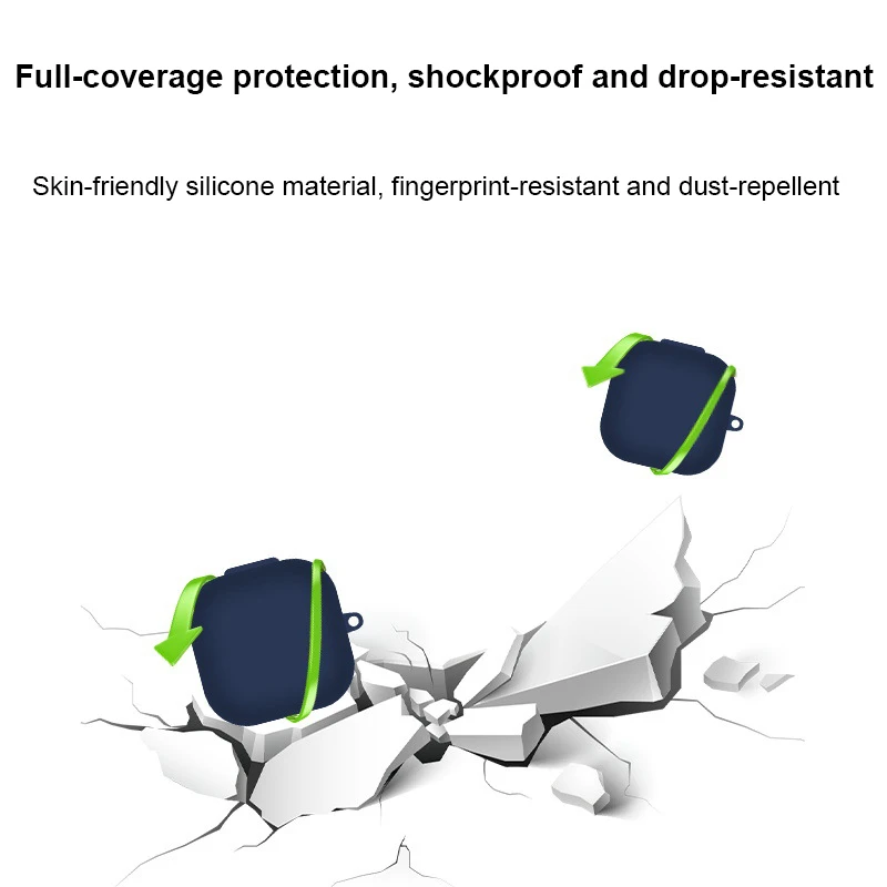 

Silicone Case with Carabiner Protective Cover Shockproof Portable Cover for Sony LinkBuds Clip Earbuds Charging Case