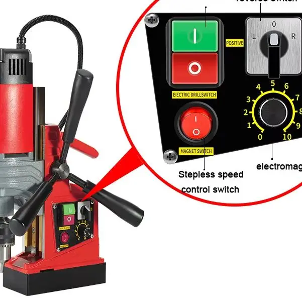 AX13/AX16 Magnetic Drill Press Electric Bench Drilling Rig Machine Multifunctional Magnetic Drill for Shipbuilding Steel Plate