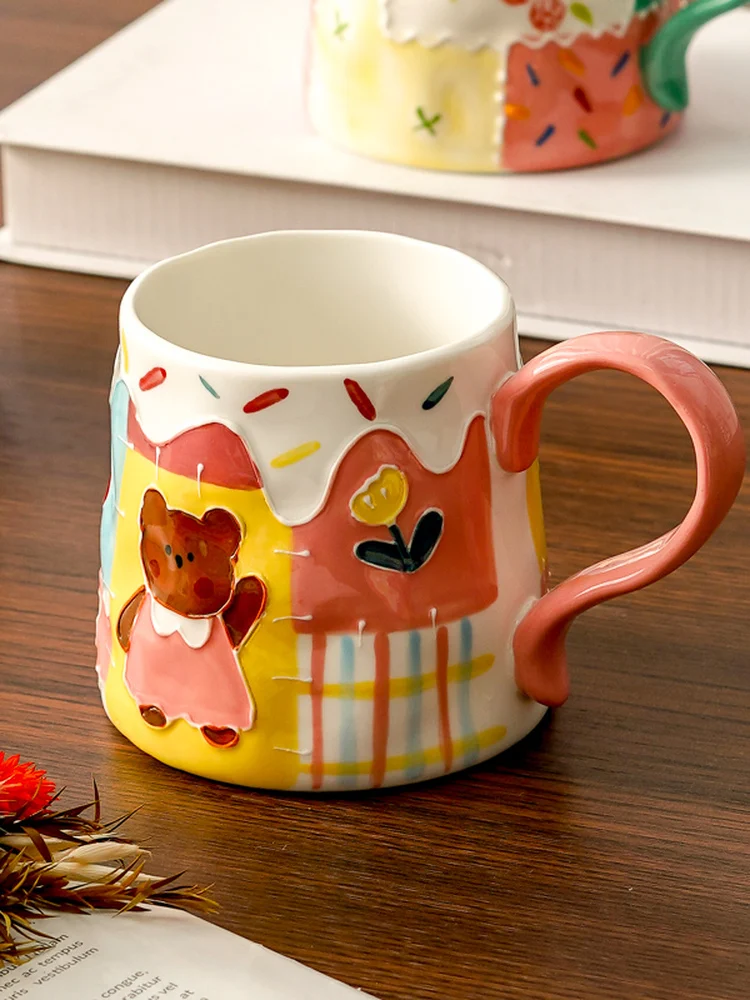 

Ручная роспись кружки Re Cerc, устойчивые к высоким температурам, креативные милые подарки на день рождения для девочек, пар, художественные чашки в стиле ретро