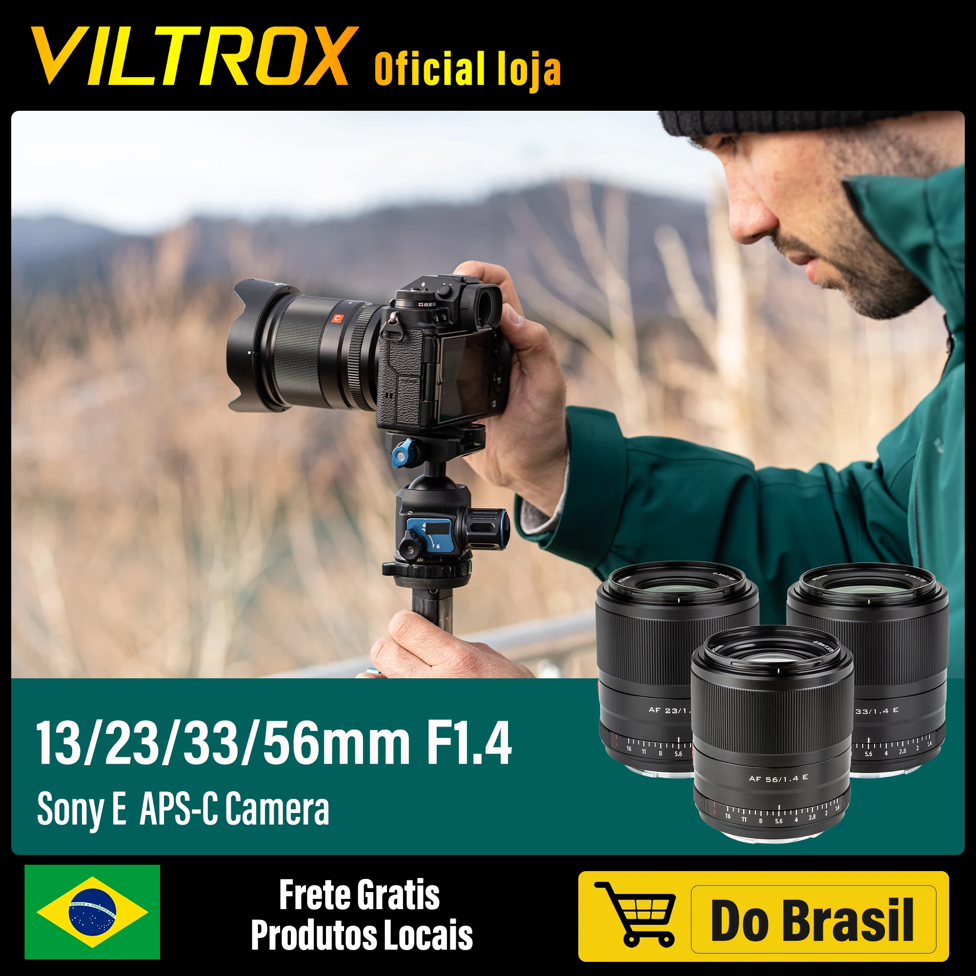 VILTROX 13mm 23mm 33mm 56mm F1.4 Sony E Lens messa a fuoco automatica Prime obiettivo principale ad ampia apertura per fotocamera Sony A6500 A6400 A6600 ZV-E10 FX30 A6000 A6300