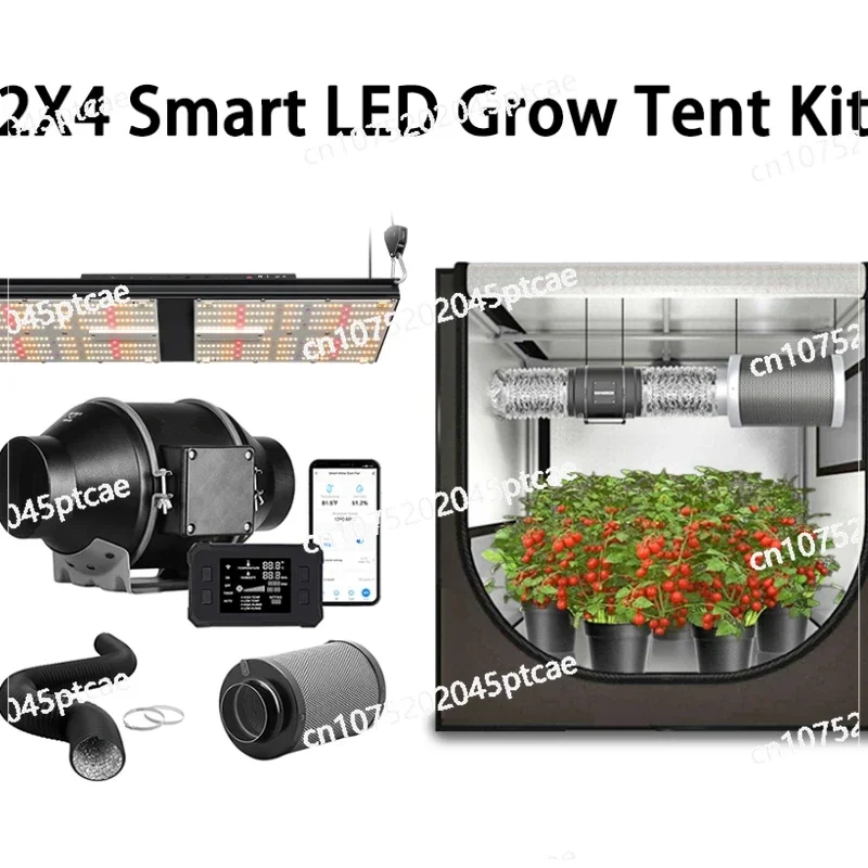 2X2 Smart Growing Tent Kit WIFI APP Controller Inline Duct Fan Filter Combo Samsung Led Grow Light Indoor Plant Kit