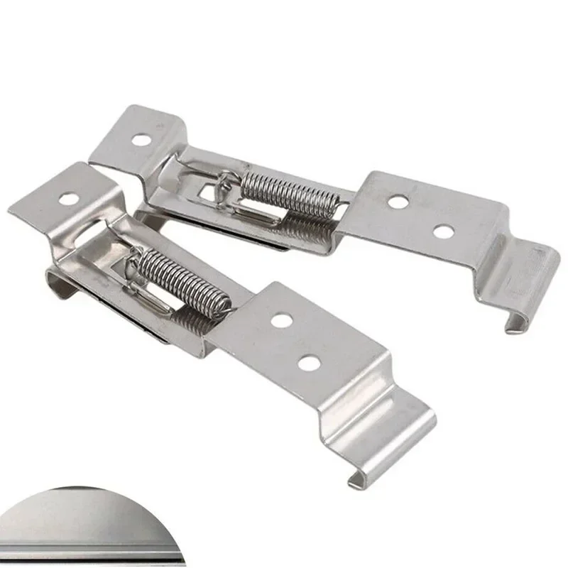 2pcs Car License Plate Frame Clips for Europe Trailer Motorhome Stainless Steel Licenses Plates Cover License Plate Frame
