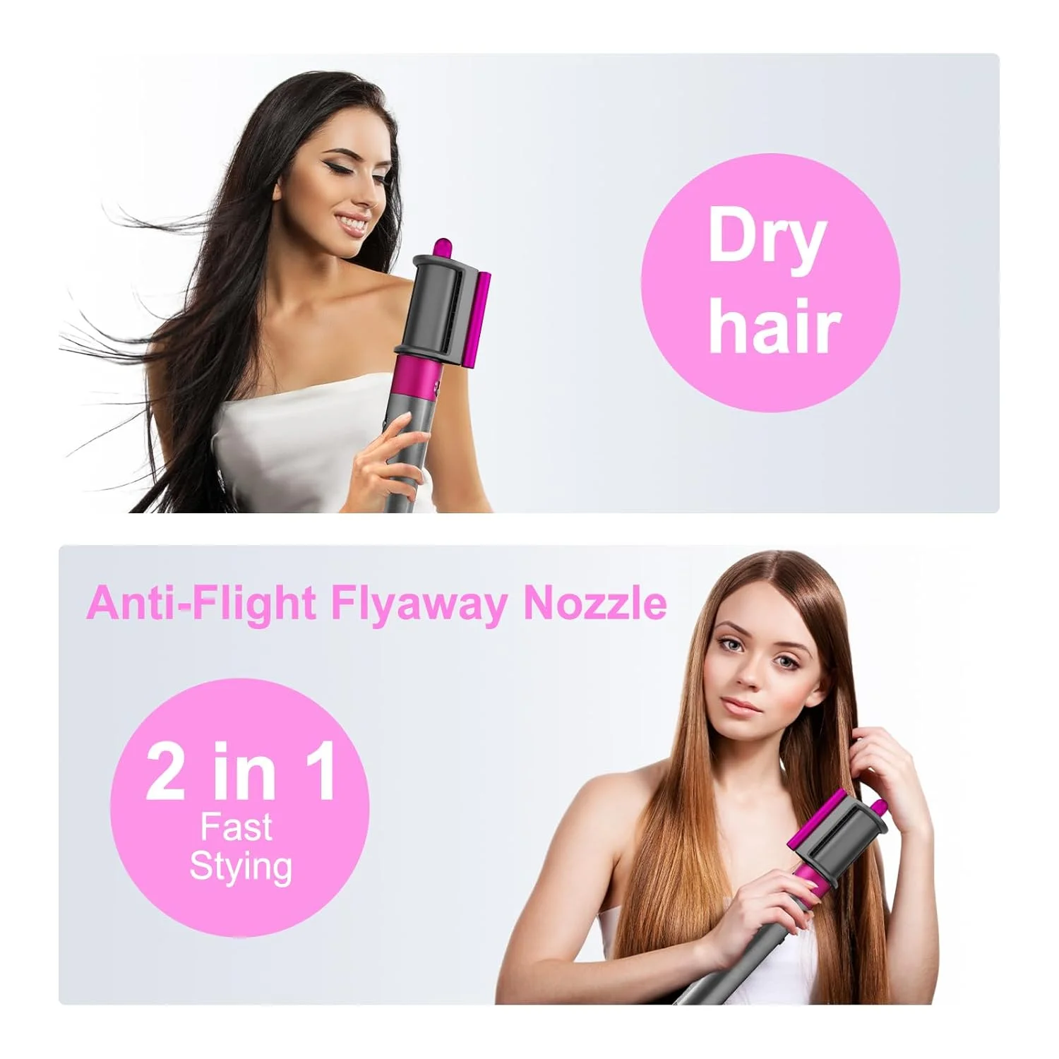 Anti-Flight Flyaway Attachment Nozzle For Dyson Airwrap Smoothing Dryer Accessories For Dyson HS01/05 Straightening Hair Nozzle