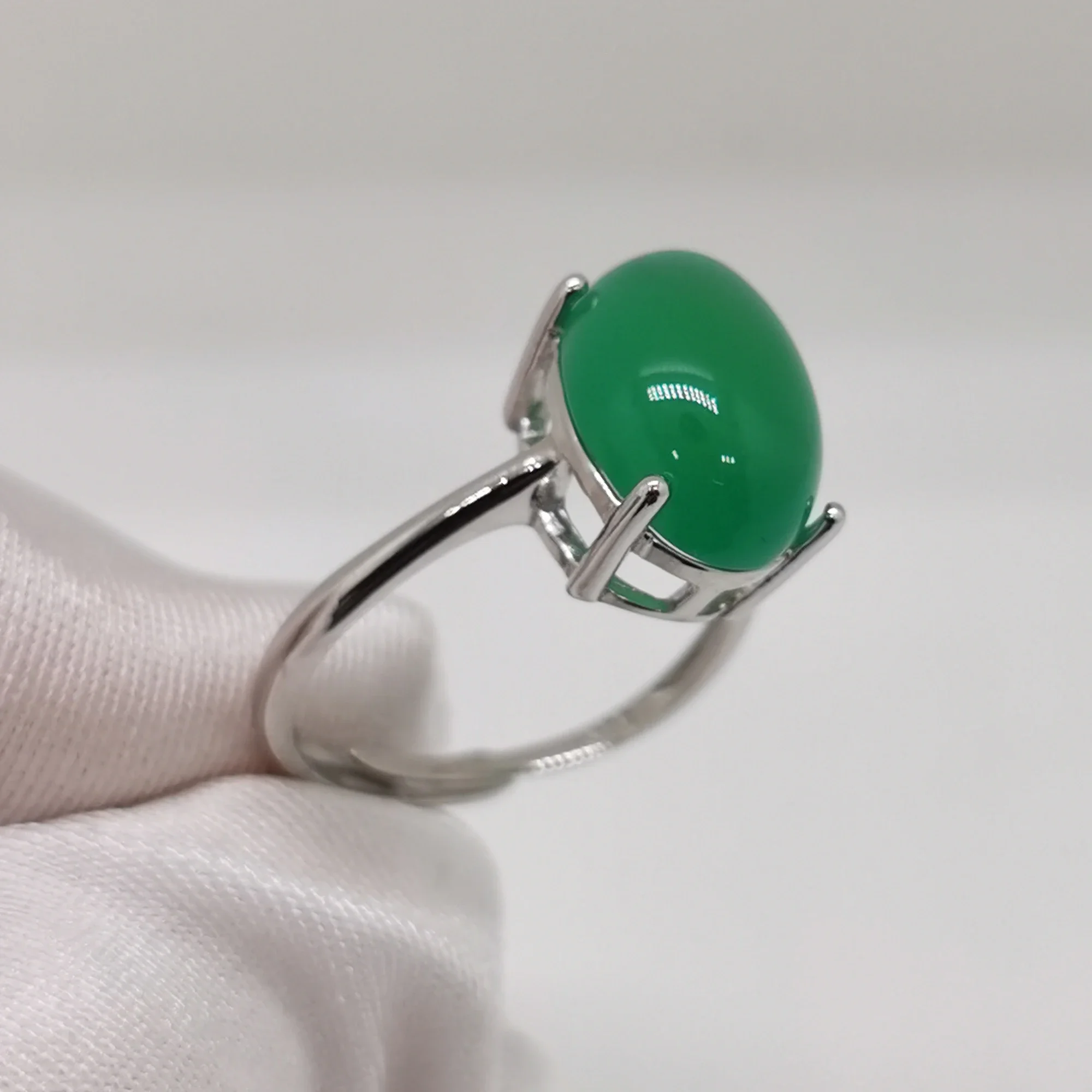 

Простое кольцо с 4 зубцами и драгоценным камнем для повседневного ношения, кольцо из натурального халцедона 6 карат 10*14 мм, серебро 925 пробы, позолота 18 карат, ювелирные изделия из халцедона