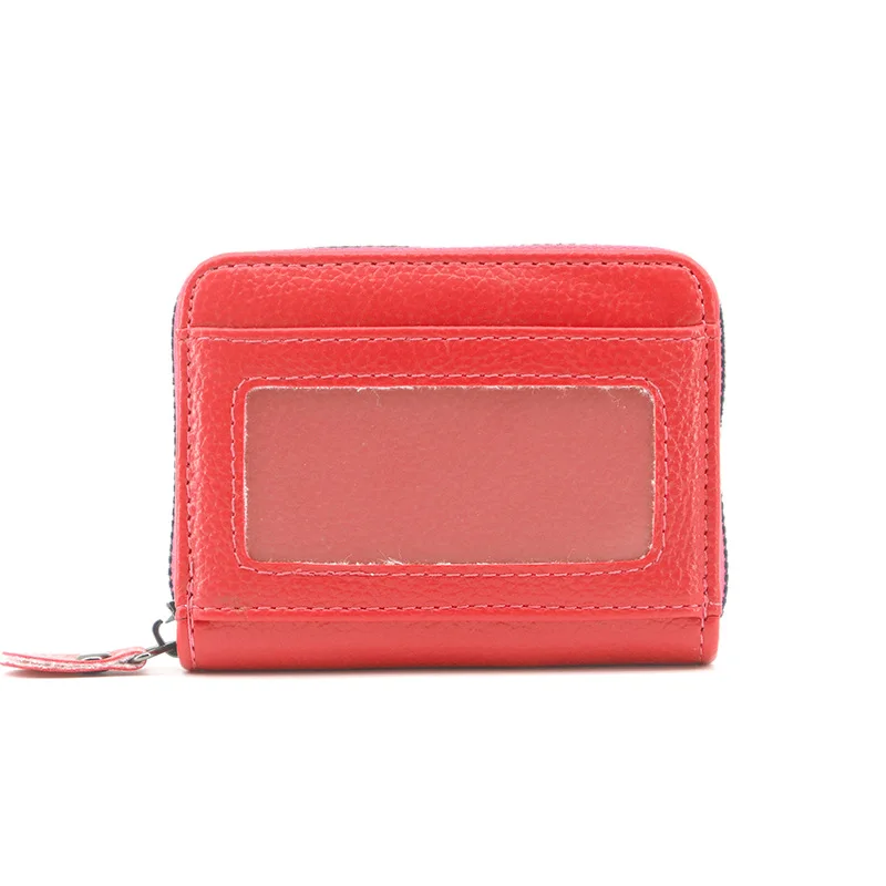 Mirror Window 11 Slots ID Cards Holder Bank Credit Bus Cards Cover Anti Demagnetization Coin Pouch Zipper Card Holder Organizer