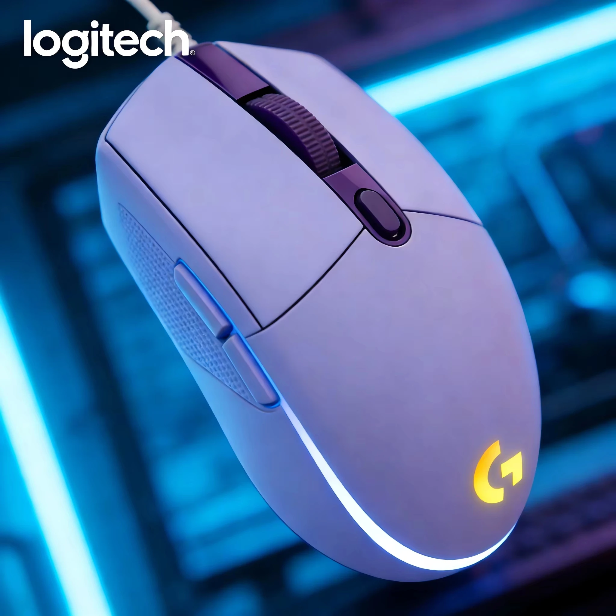 Ratón para Juegos Logitech G203 con Retroiluminación RGB, Botones LIGHTSYNC, Sincronización de Color de Pantalla, Ratón Óptico para PC Gamer