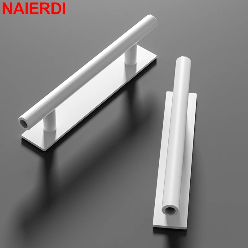 

NAIERDI Self Adhesive Door Handle Wood Grain No Drill Cabinet Pulls ABS Nail-Free Drawer Knob for Kitchen Furniture Sliding Door
