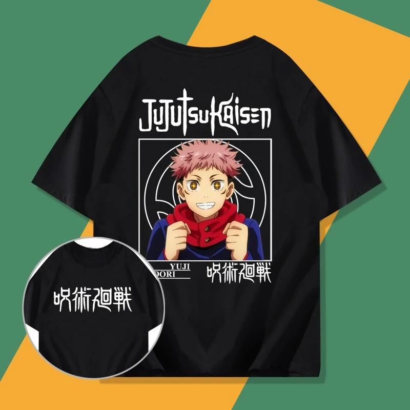 Itadori Yuji  Jujutsu Kaisen  Gojo Satoru camiseta Casual suelta fresco verano algodón hombres mujeres Top camiseta manga corta ropa de calle Top