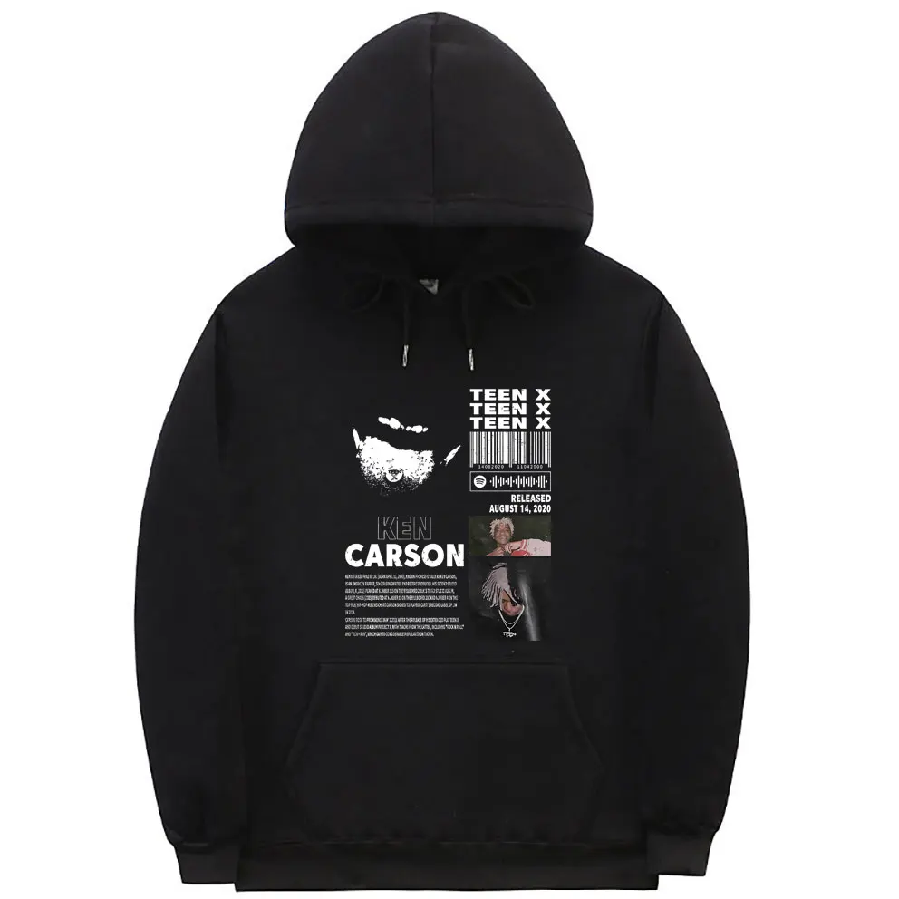 

Rapper Playboi Carti Ken Carson Teen X Music Album Print Hoodie Men's Hip Hop Oversized Streetwear Male Fleece Cotton Hoodies