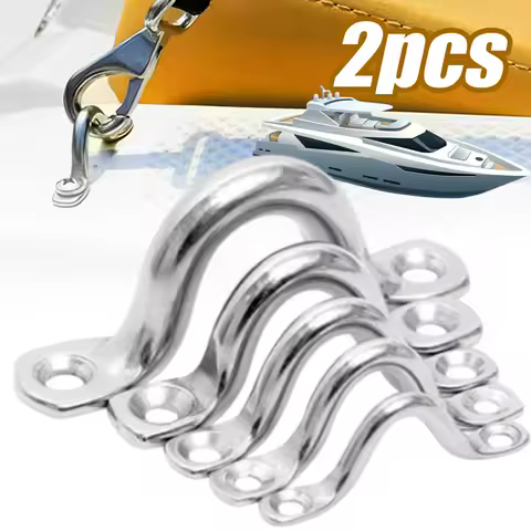 Stainless Steel Grab Handle Marine Saddle Arch Footman Loop Humped Pad Eye Tie Down Anchor for Boat Kayak Deck Jeep Bimini Top