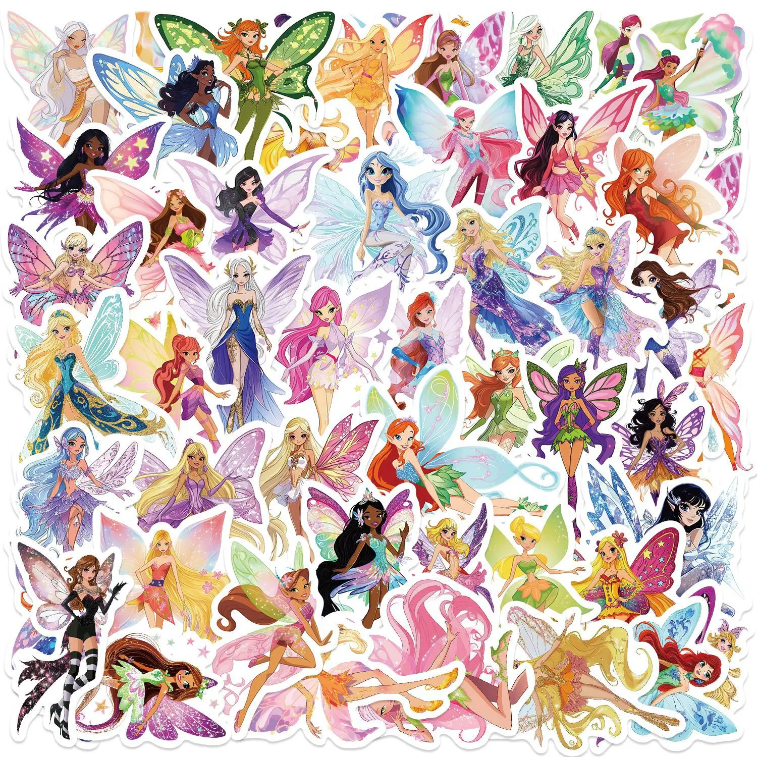 

10/30/50PCS Butterfly Fairy Aesthetics Stickers Cartoon Cute Graffiti Decal Kids Toy DIY Guitar Thermos Scrapbook Laptop Luggage