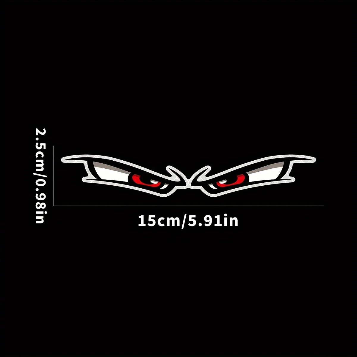 

Набор из 2D плоских мультяшных наклеек «Злой глаз» из водонепроницаемого ПВХ для мотоциклов, велосипедов, шлемов, автомобилей, декор для безопасности