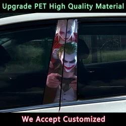 Auto B Pillar Car Stickers Joker CP PET Decals Waterproof Funny Decoration Cover Scratches Sunscreen Car Doors Pillar Trim