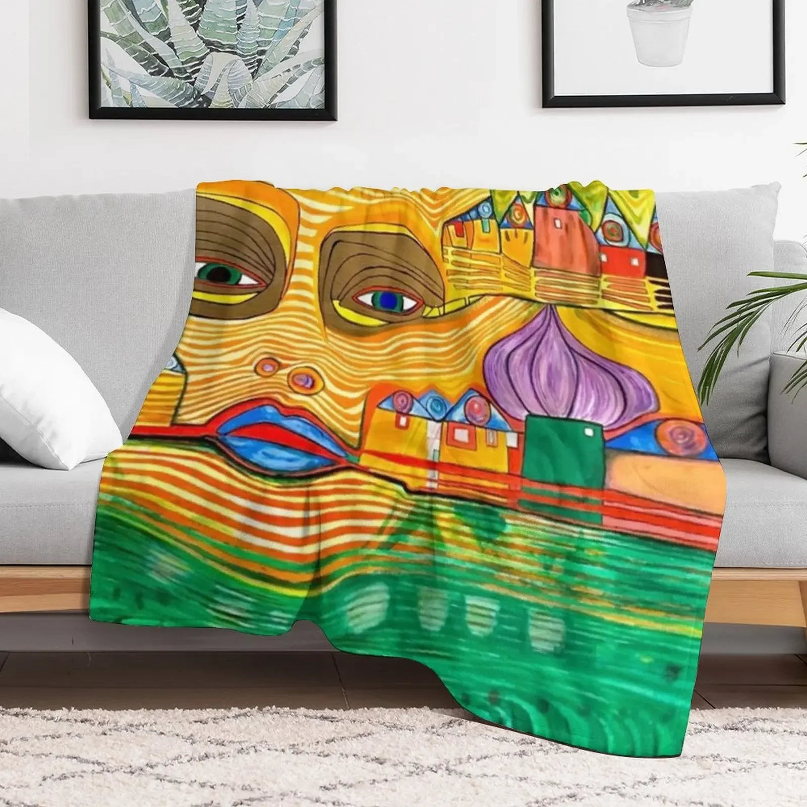 Irinaland over the Balkans Throw Blanket Cozy Sofa Blanket for TV Watching Napping