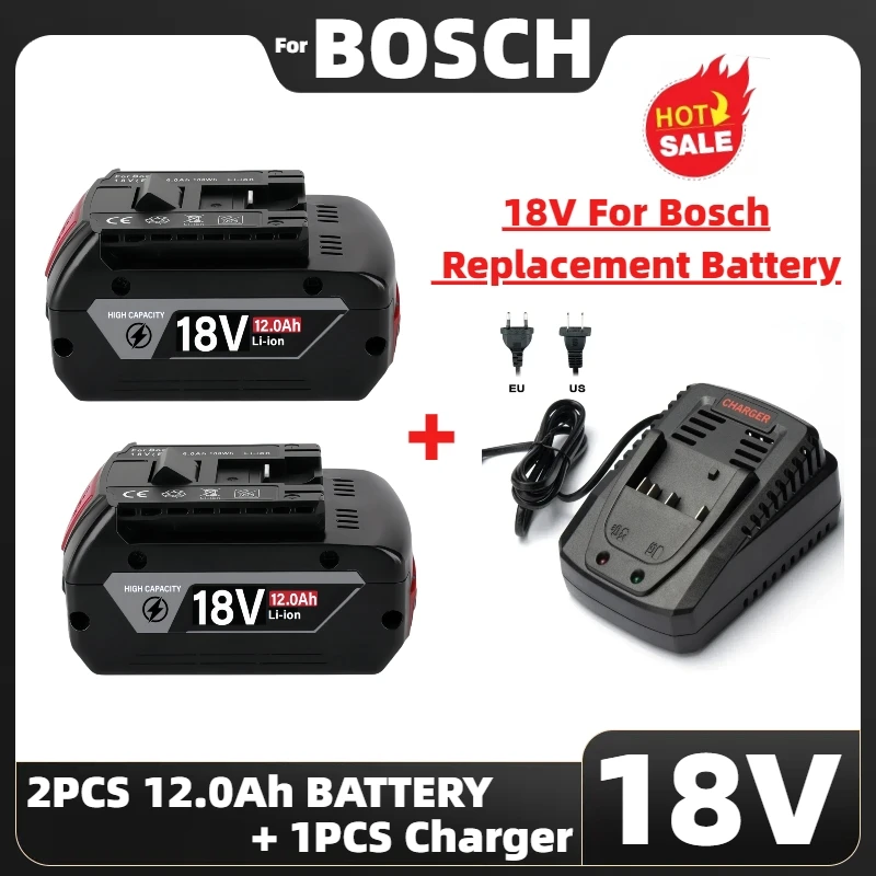 

18V 12000mAh Replacement Batteryfor Bosch 18V Professional Systeem ToolsBAT618 BAT609 BAT620 Gba18v80, high capacity Cell✅