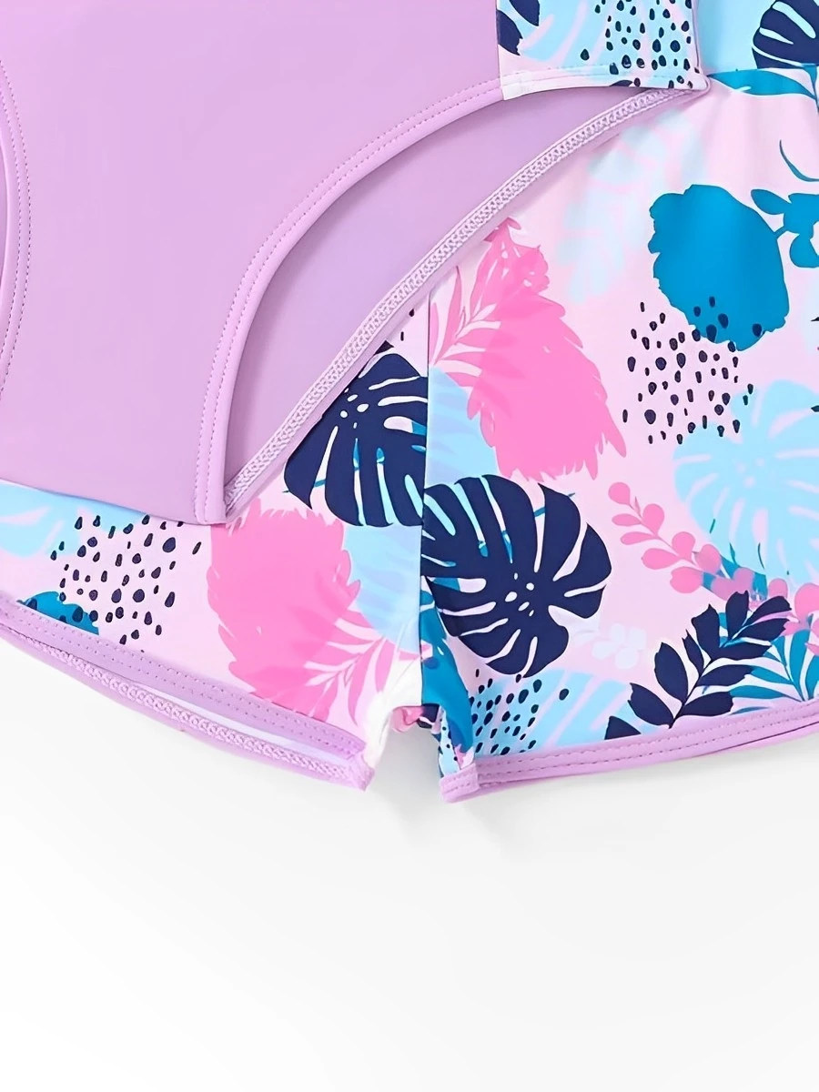 2026 Girls Swimsuit One Pieces With Shorts Kids Swimwear Female Children\'s Bathers Bathing Swimming Swim Suit Summer Beachwear