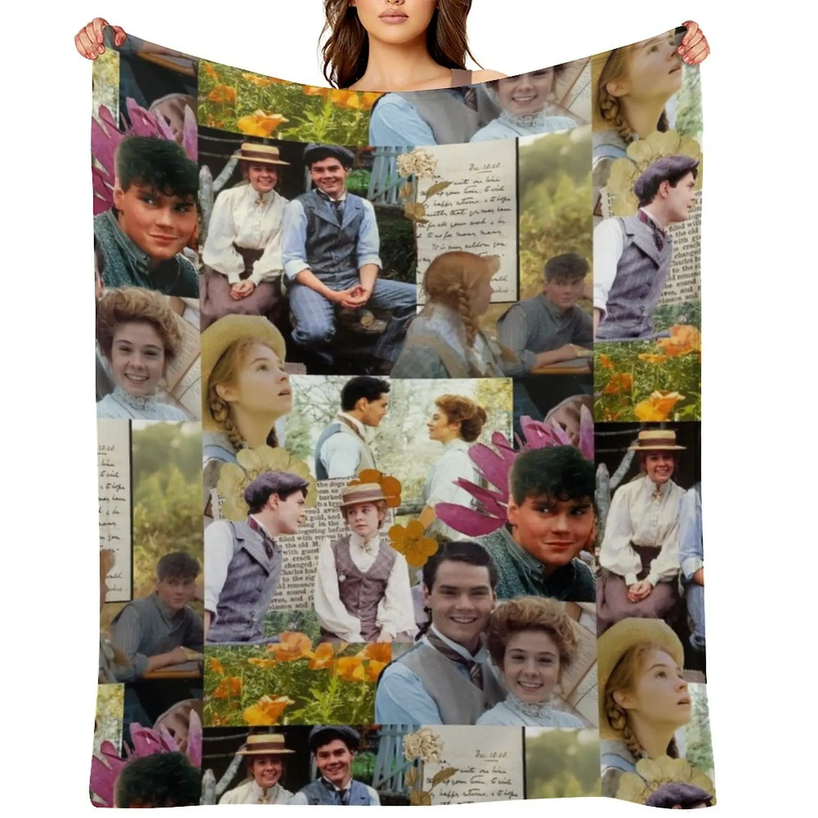 

Anne of Green Gables Collage Throw Blanket Luxury St Thins Soft Vintage Blankets