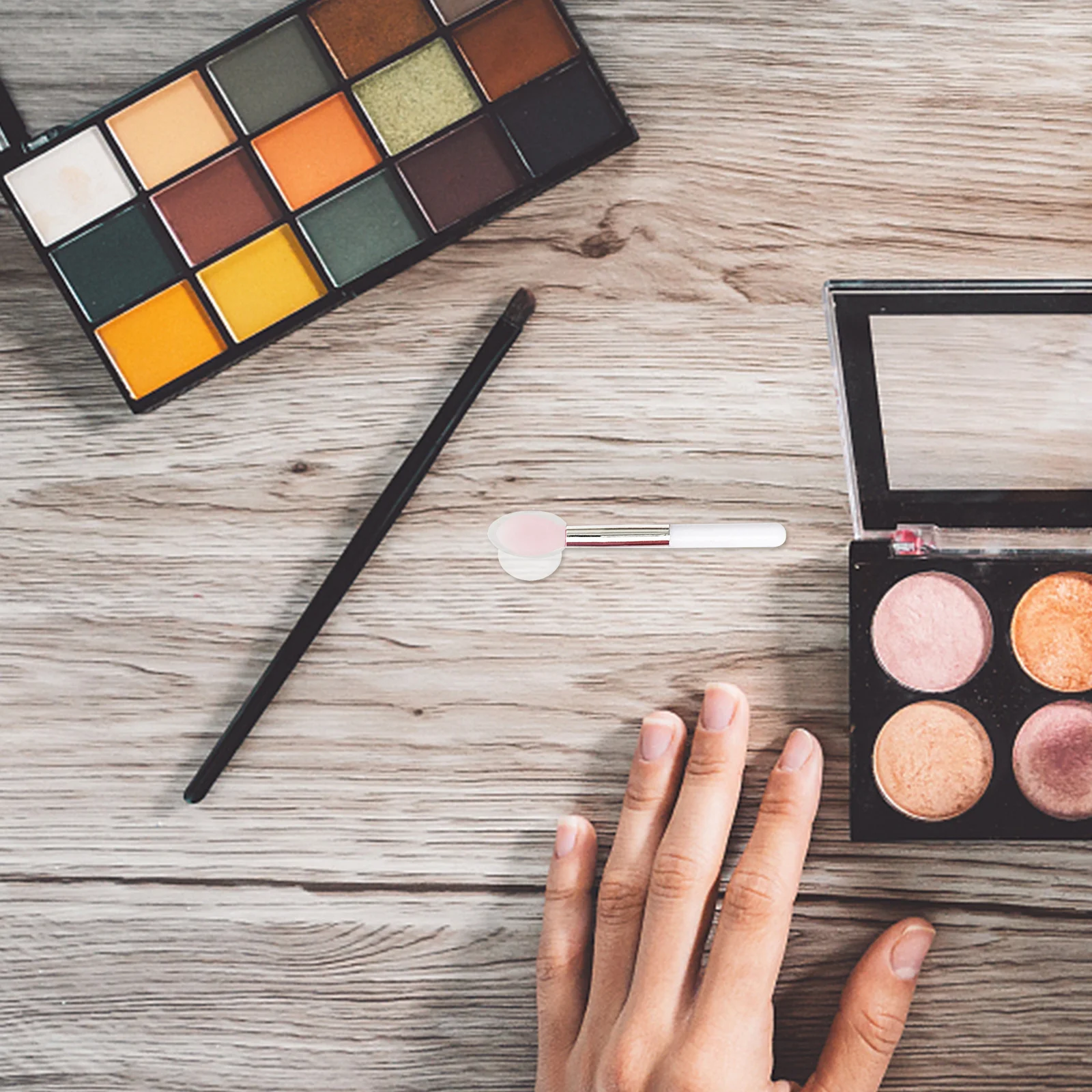 12pcs Lip Brush Protective Cover Silicone Makeup Brush Head Cover Dust-Proof Caps For Travel Storage Anti-Lost Holder