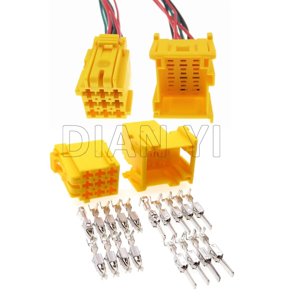 1 Set 9 Way Starter Automotive Plastic Housing Connectors 967621-1 1-967621-1 1-967626-1 Auto Wiring Harness Socket With Cables