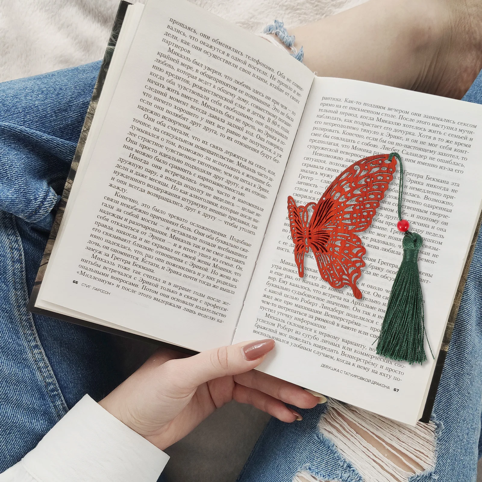 

Retro Carving Bookmarks Delicate Butterfly Shaped Wood Bookmarks for Reading Decorative Page Markers Long