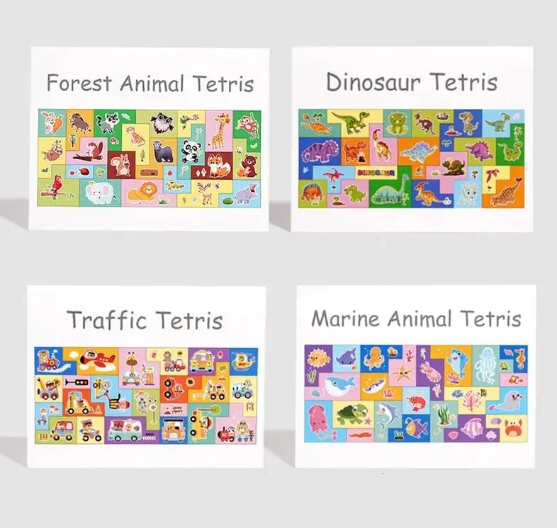 Puzzle Set 4 stücke Bord Spielzeug Bausteine Farbe DIY Clever Board Sammlung Kreative Geschenk Holz Spielzeug Puzzles Kinder Spiele