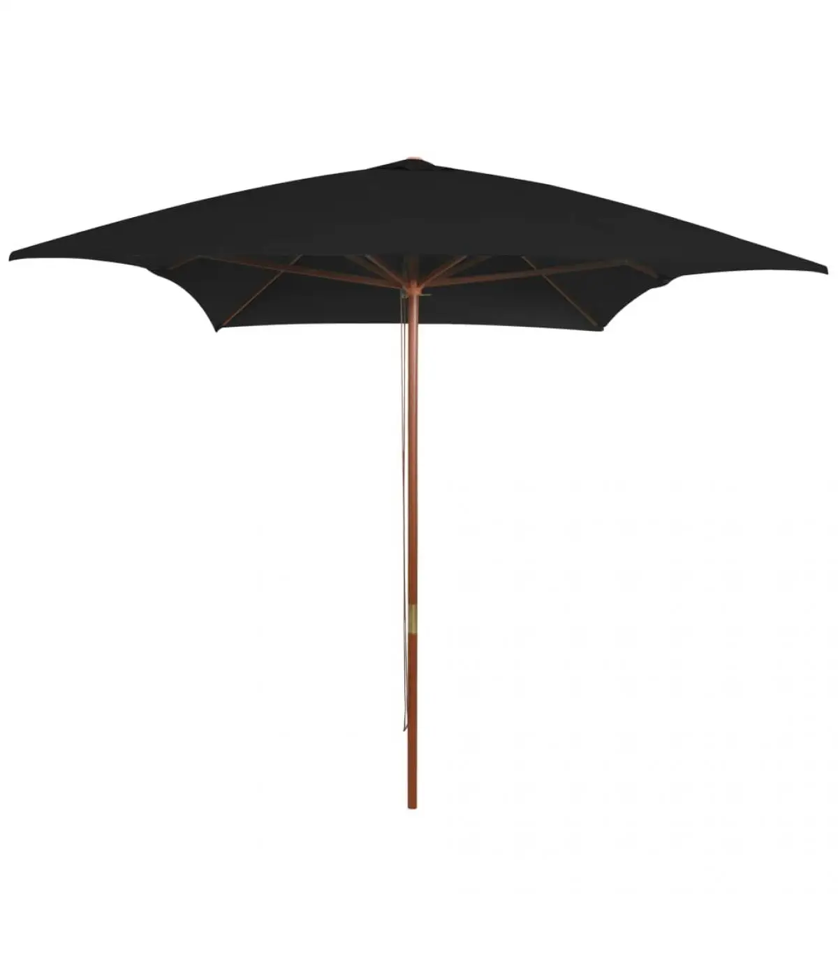 200x300 cm garden umbrella with black wood stick