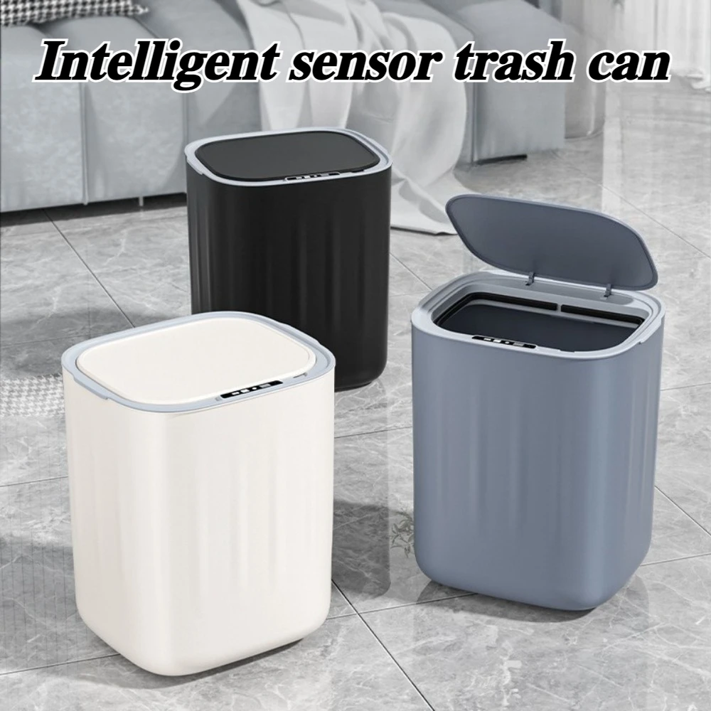 28L Smart Sensor Trash Can for Living Room Electric Wastebasket Garbage Bin Waterproof Kitchen Food Waste Household Merchandises