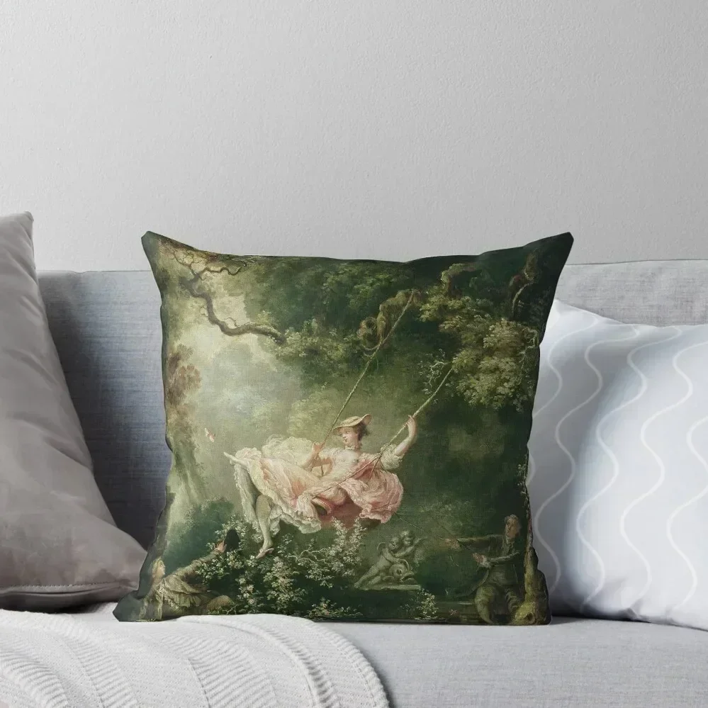 Jean-Honore Fragonard - The Swing, 18th Century Throw Pillow Christmas Cushion For Home Pillowcases Bed Cushions pillow