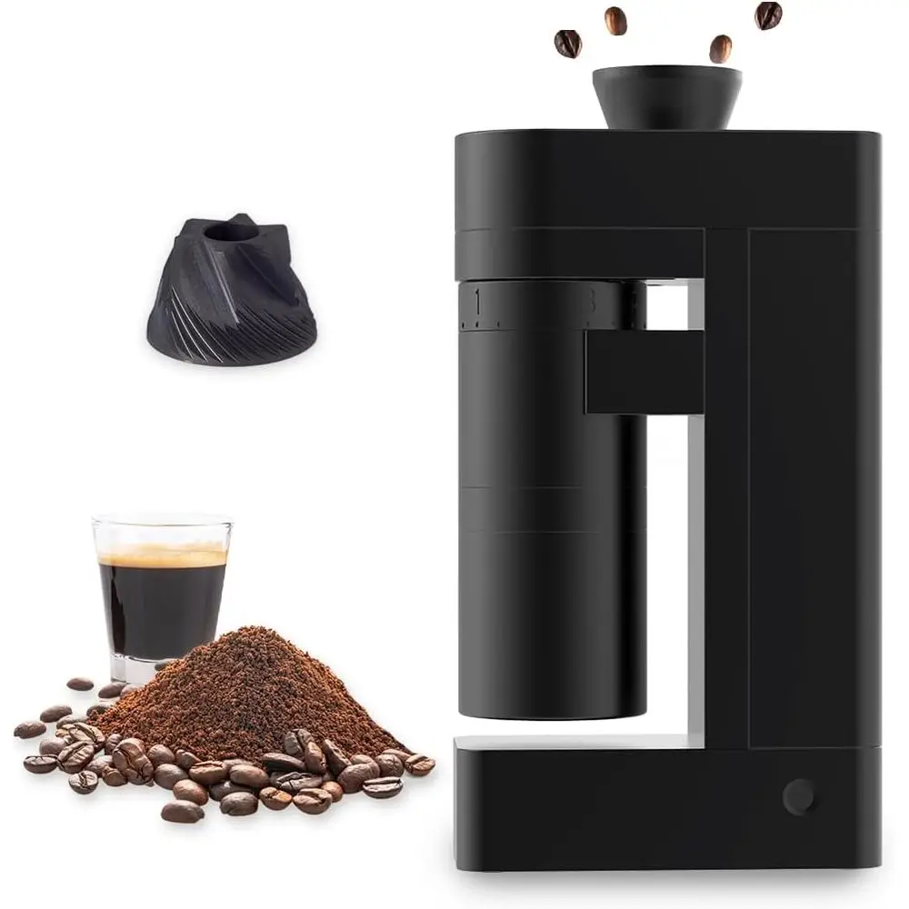 

Rechargeable Electric Coffee Grinder with Replaceable Batteries, Single Dose, Black