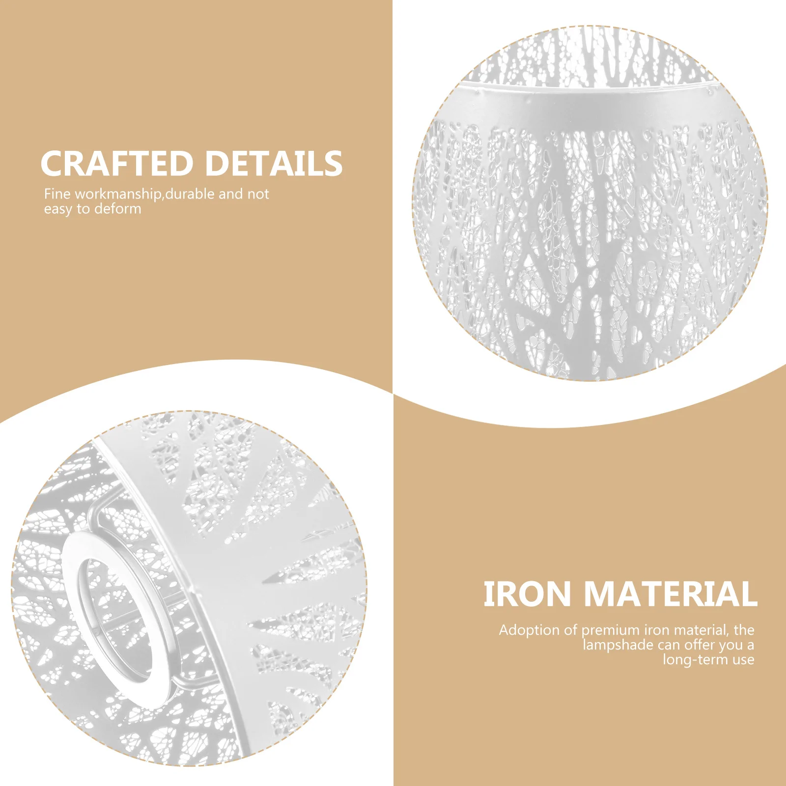 

1pc E27 Light Mouth Lampshade Iron Art For Bedside Lamp Durable Dust-Proof Decorative Light Cover Home Decor Simple Style Tree