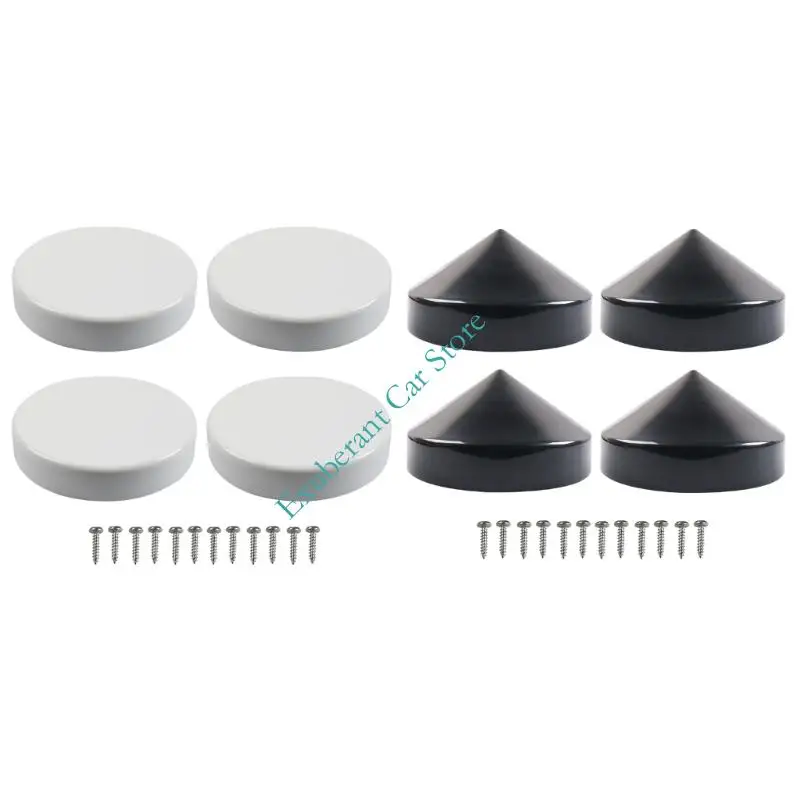 

H3CE 4Pcs/Lot 9Inch Black Marine Piling Headpieces Reinforced Plan For Saltwater Dock Applications