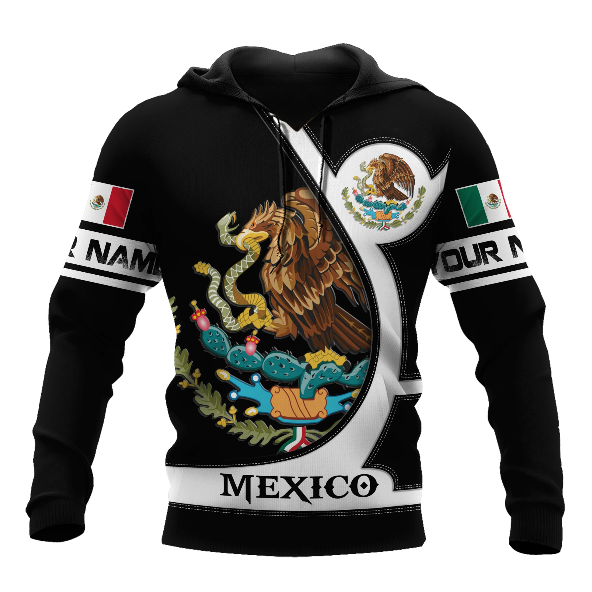 

Mexico National Flag Print Hoodies For Men Fashion 3D Eagle Pattern New in Sweatshirts Hip Hop Harajuku Oversized Pullover Tops