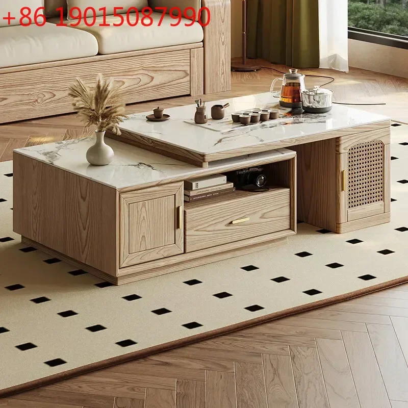 

Ash Wood Tea Table Multi-Function Water Boiling Induction Cooker Telescopic