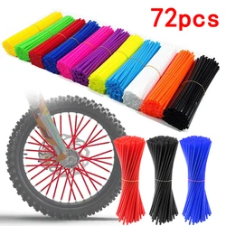 Universal Motorcycle Dirt Bike Wheel Rim Cover Spoke Skins Wrap Tubes Decor Protector 72 Pcs 10 Colors Motorcycle Accessories