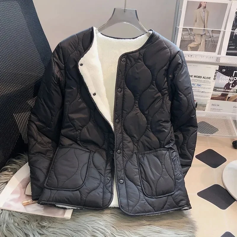 2023 autunno inverno nuova fodera addensata giacca imbottita in cotone donna parka corto capispalla attillato caldo piumino femminile Top